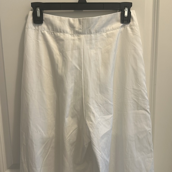 Nasty Gal Crisp White Trousers High Waist Pants Size 6 Wide Leg - Picture 5 of 11